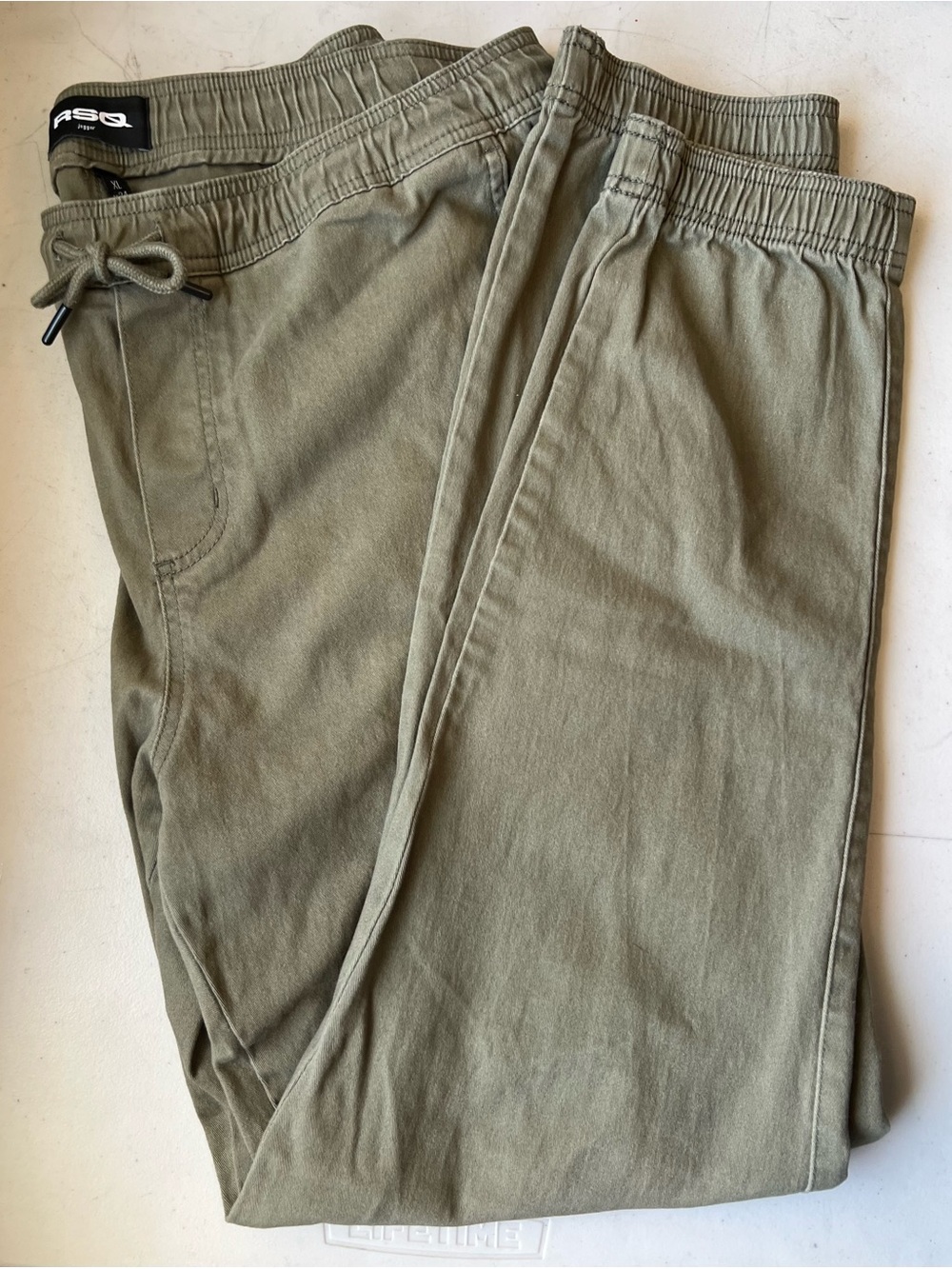Olive Drawstring Men's Jogger Style Pants